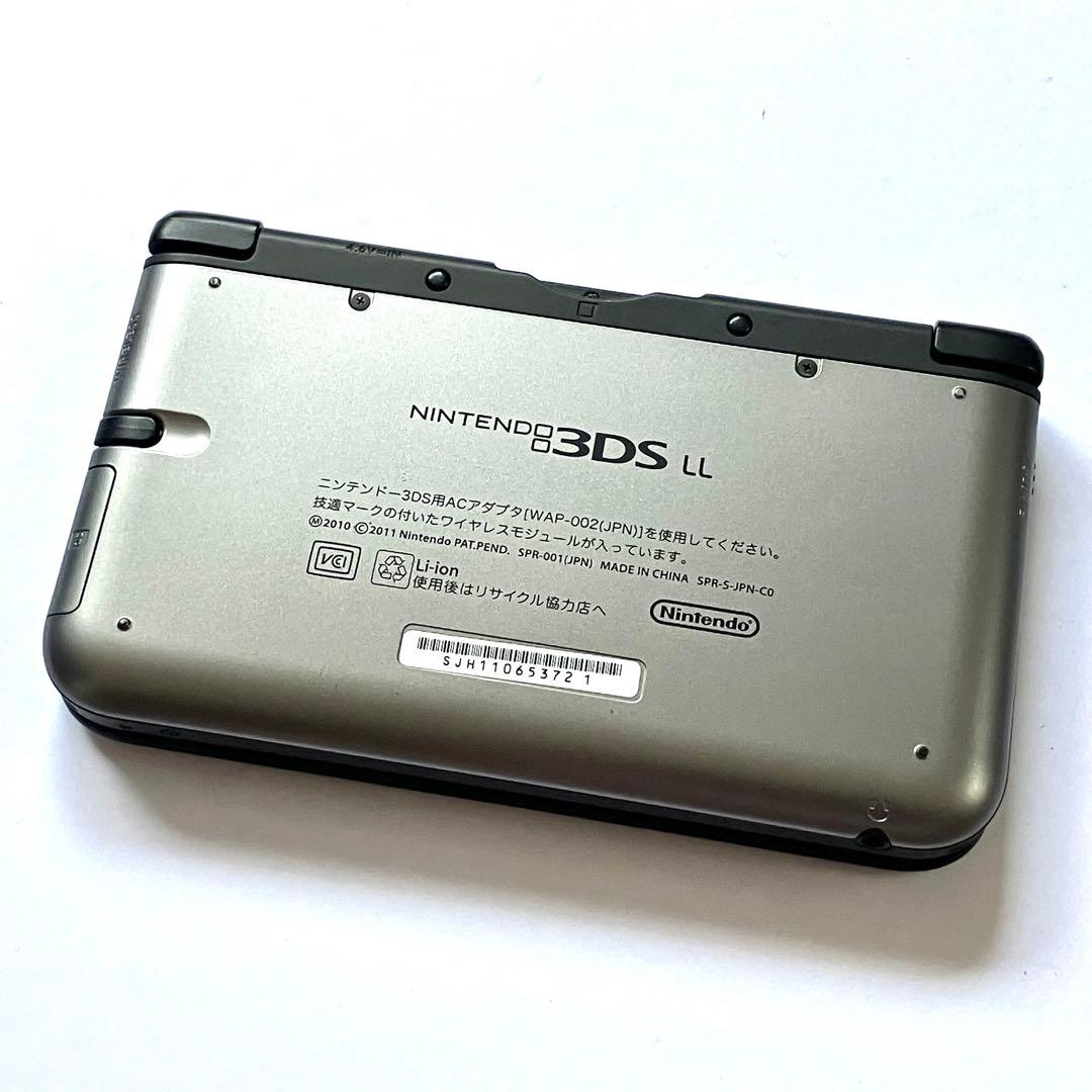 【マリオカート2点付き】ニンテンドー3DS LL シルバー×ブラック 本体