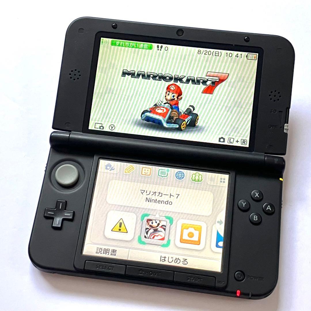 【マリオカート2点付き】ニンテンドー3DS LL シルバー×ブラック 本体