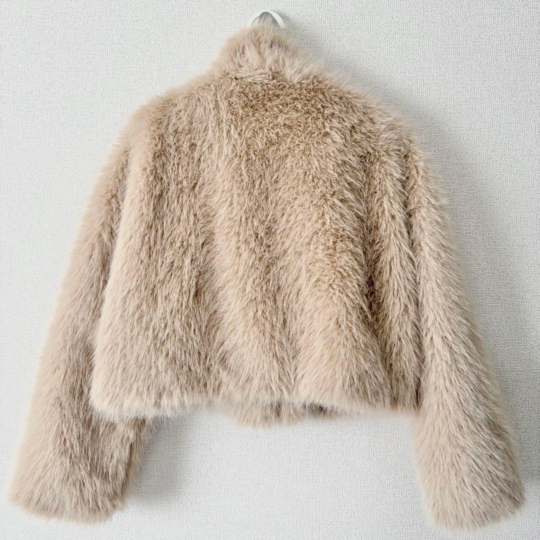 mystic ショートファーコート ベージュ