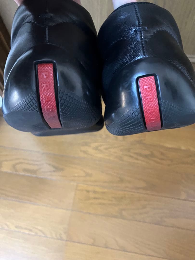 prada sport ベルトバックルローファー　レザー