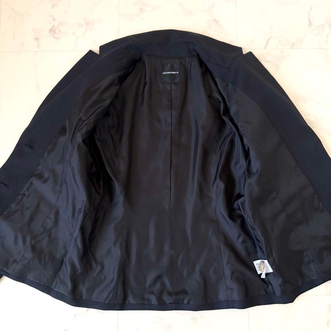 【極美品】デコラピンキーズ キッズフォーマル 160B 5点セット 卒業式 紺