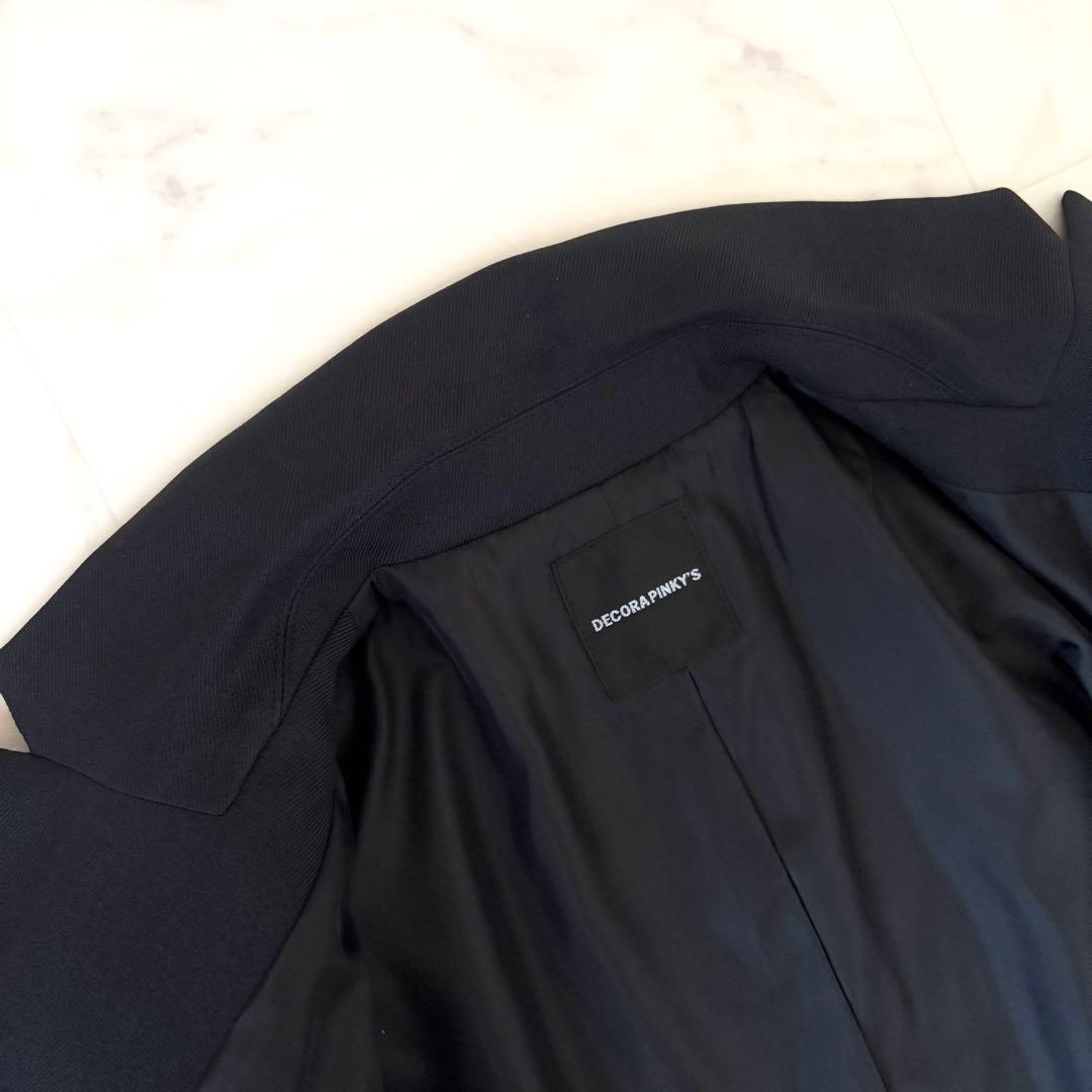 【極美品】デコラピンキーズ キッズフォーマル 160B 5点セット 卒業式 紺