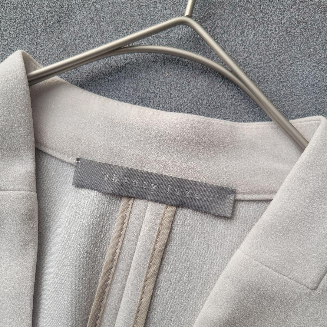 セオリーリュクス＊ノーカラージャケット＊アセテート＊サイズ36