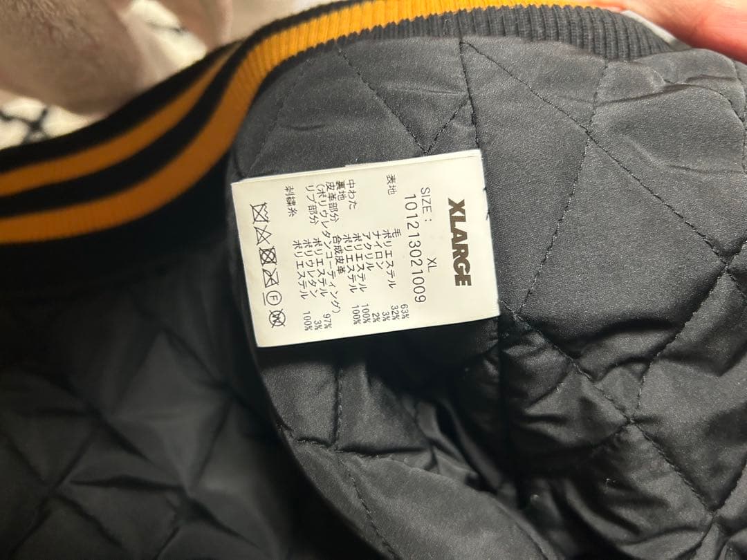 XLARGE スタジャン XLサイズ ブラック/ホワイト