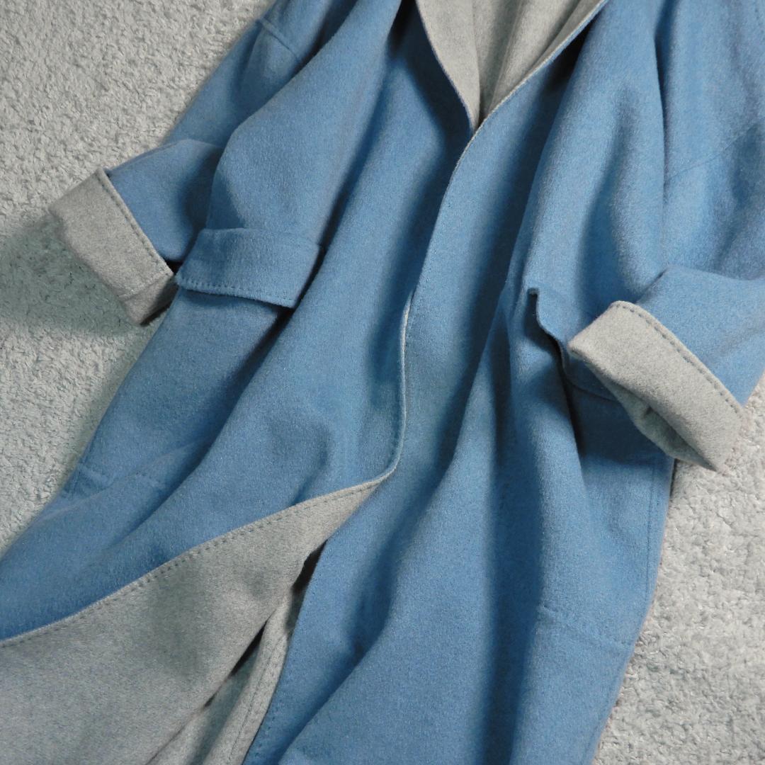 ミラオーウェン 接結 リバーシブル ウールブレンド ロングコート 0