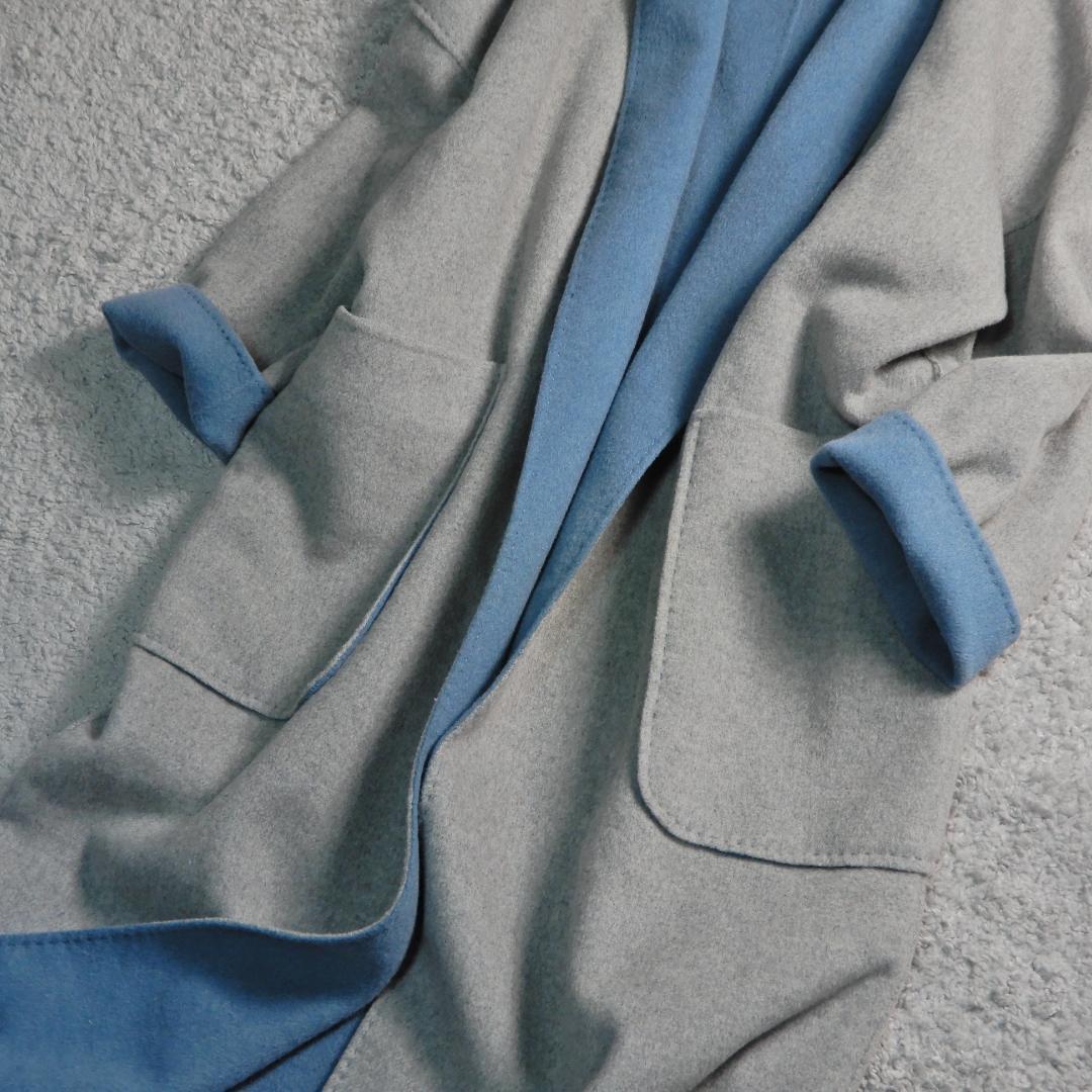 ミラオーウェン 接結 リバーシブル ウールブレンド ロングコート 0