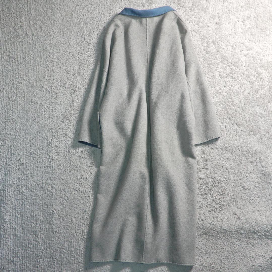 ミラオーウェン 接結 リバーシブル ウールブレンド ロングコート 0