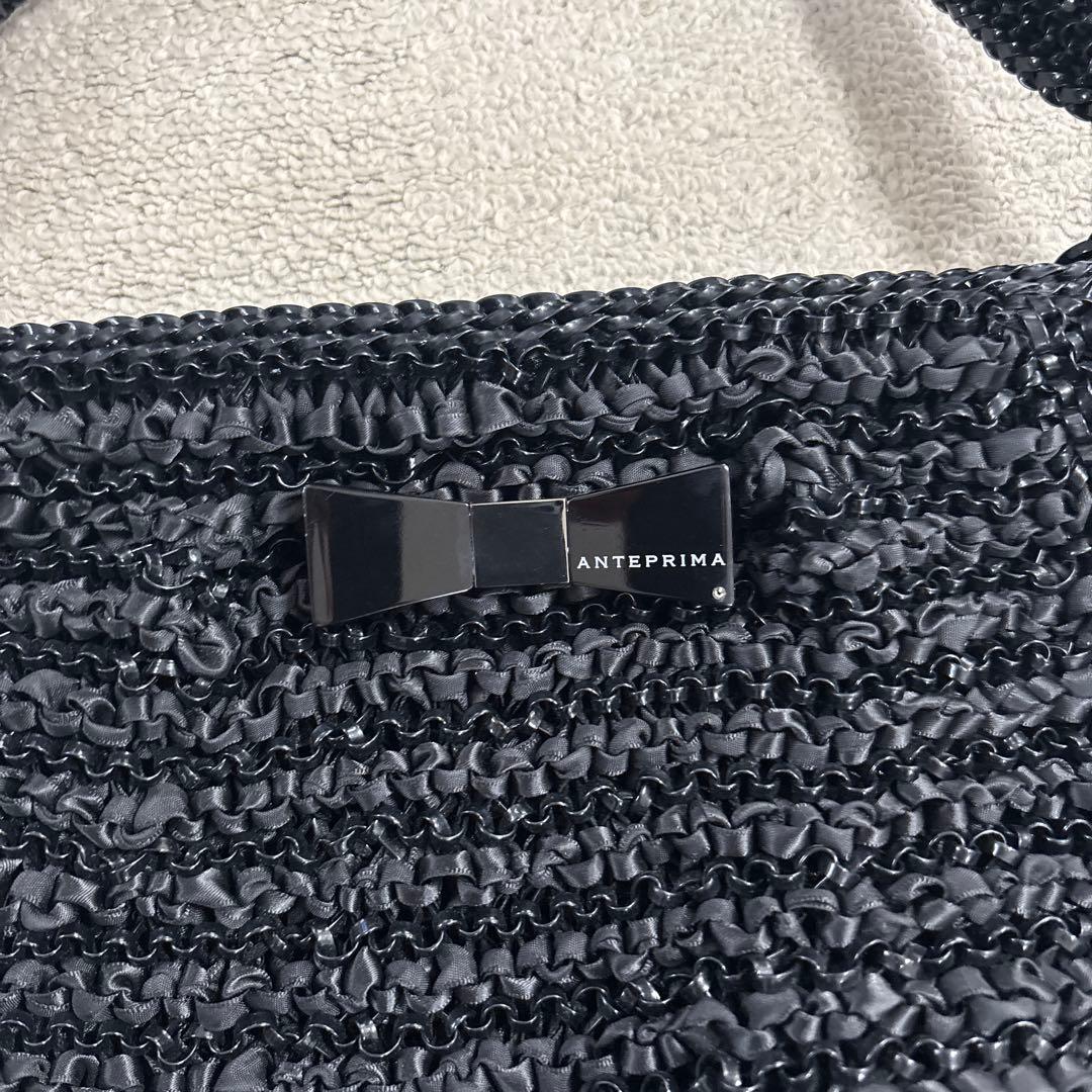 ANTEPRIMA ブラック 編みバッグ