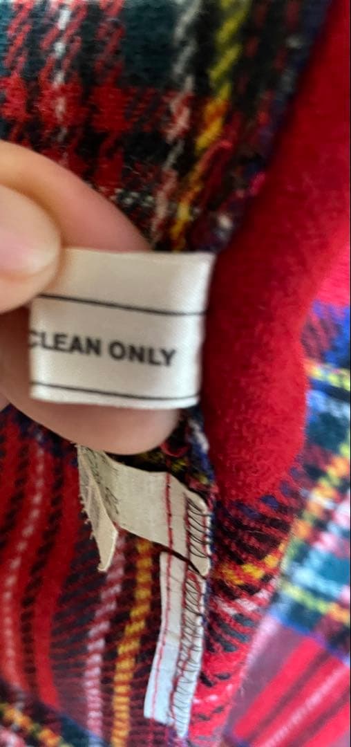 秋冬【Vintage】England製　タータンチェックレッドコート 英国