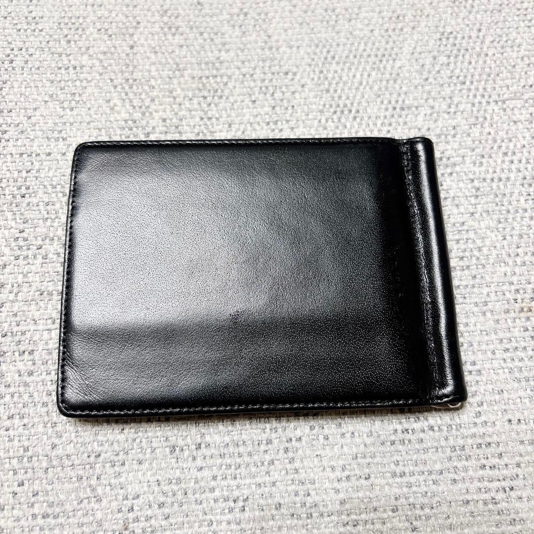 美品 モンブラン マネークリップ ホワイトスター ブラック レザー カードケース