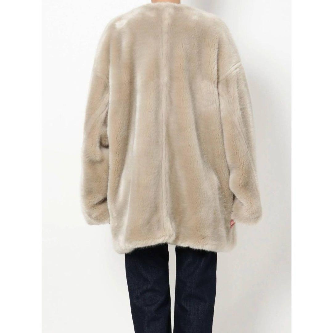 Ungrid / アングリッド / フェイクファーコート ライトグレー