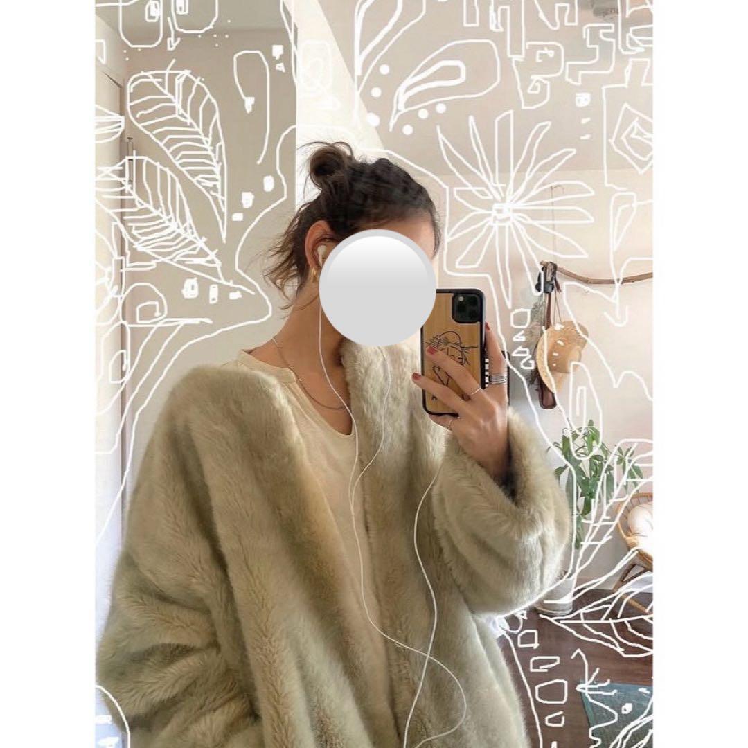 Ungrid / アングリッド / フェイクファーコート ライトグレー