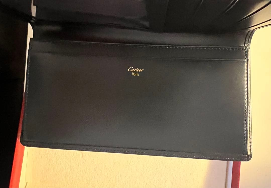 Cartier ネイビー レザー 長財布