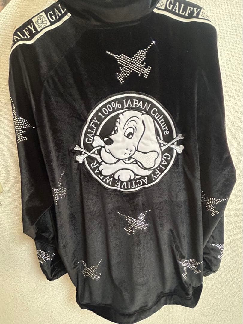 ガルフィー ジャージ セットアップ ピカピカ注射器 黒 ベロアジャージ