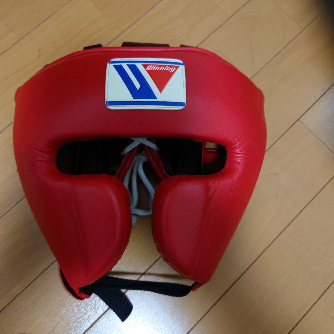 最終価格 Winning ボクシングヘッドギア 赤 Lサイズ