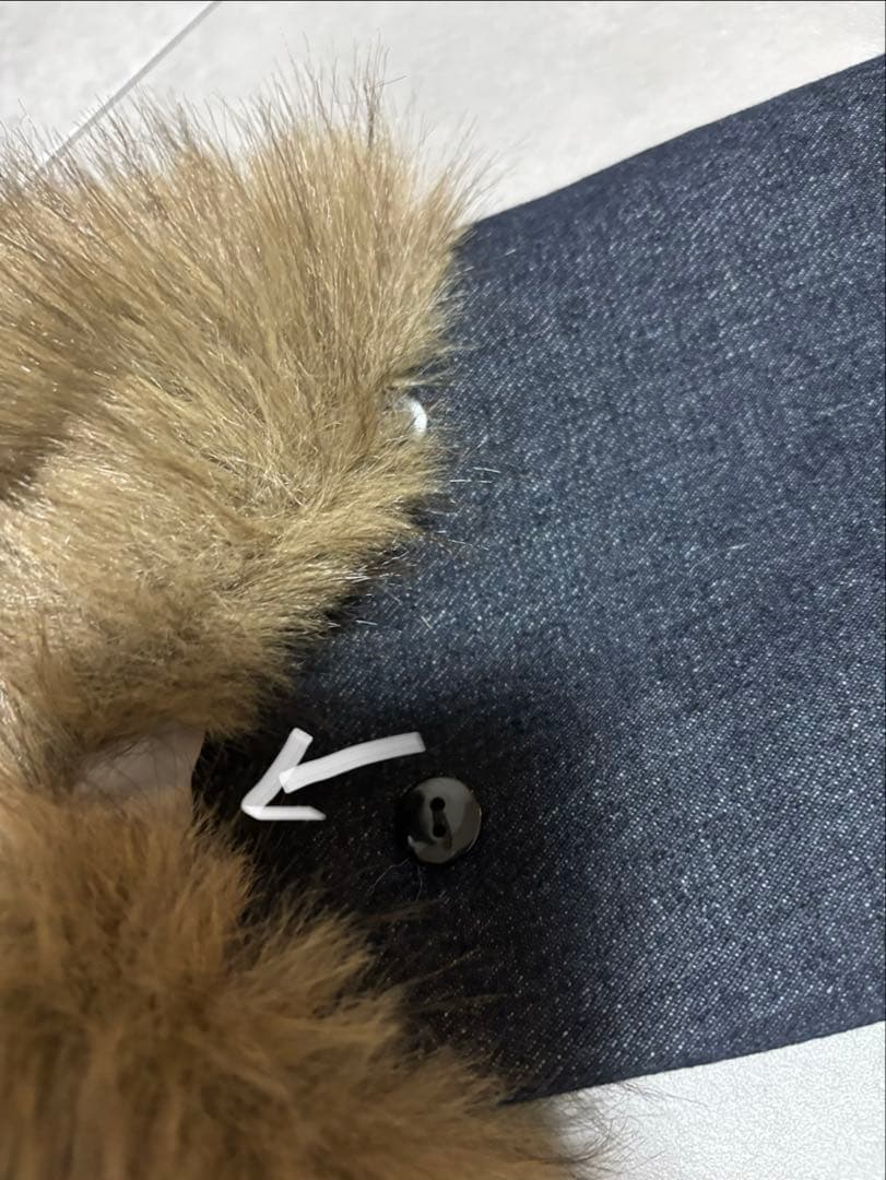 emmy ファータッチデニムジャケット　ファー　デニムジャケット　gジャン