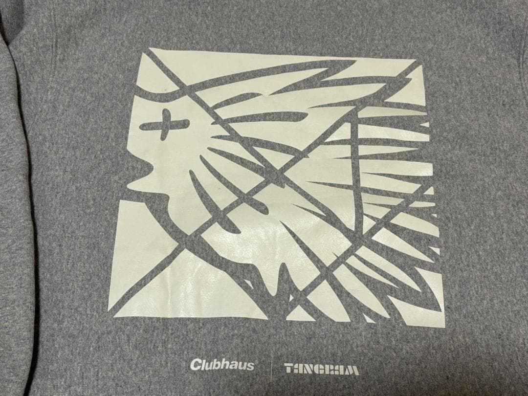 美品clubhaus TANGRAM コラボ グレー スウェット トレーナー　L