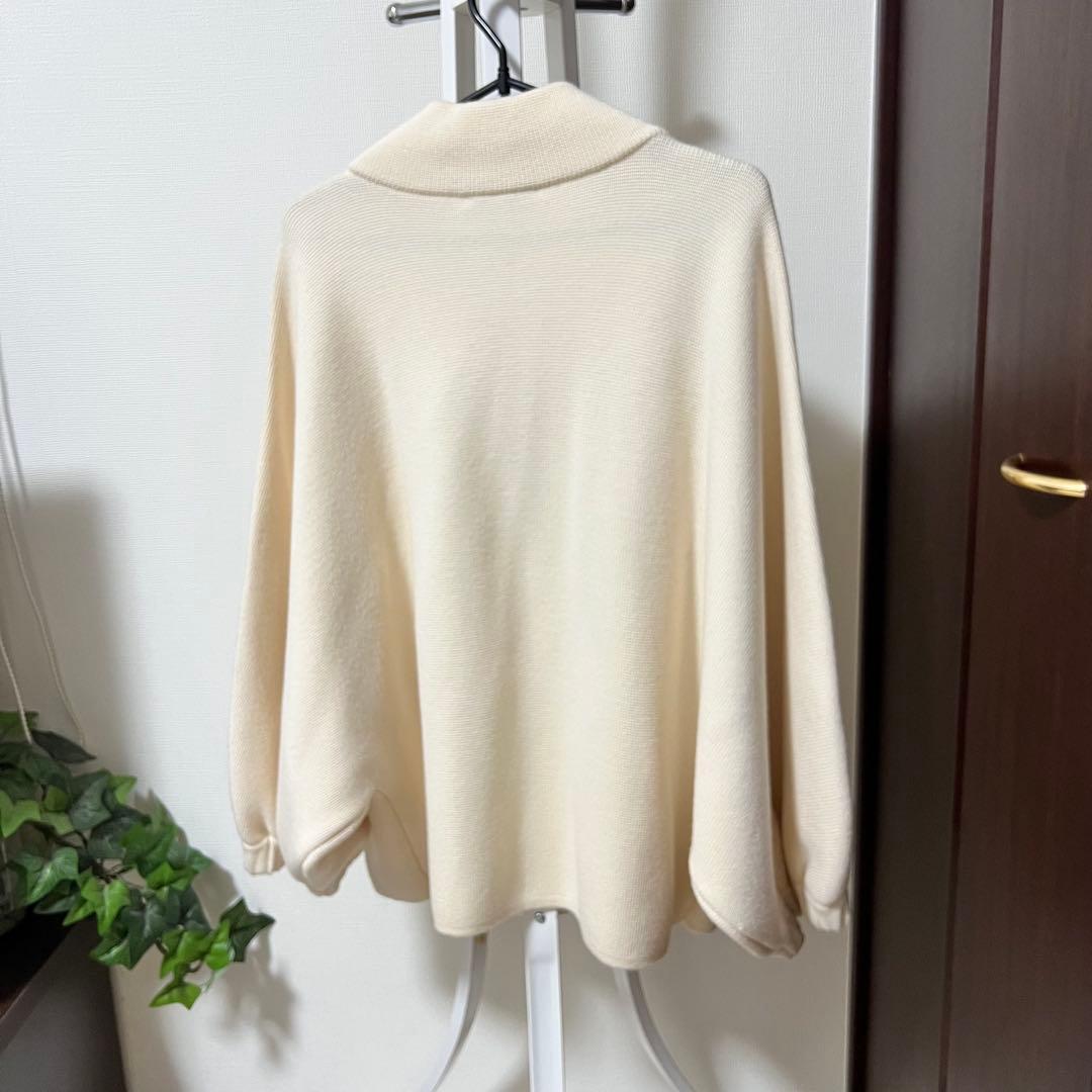 max maraマックスマーラノーカラージャケット ジップカーディガンアイボリー