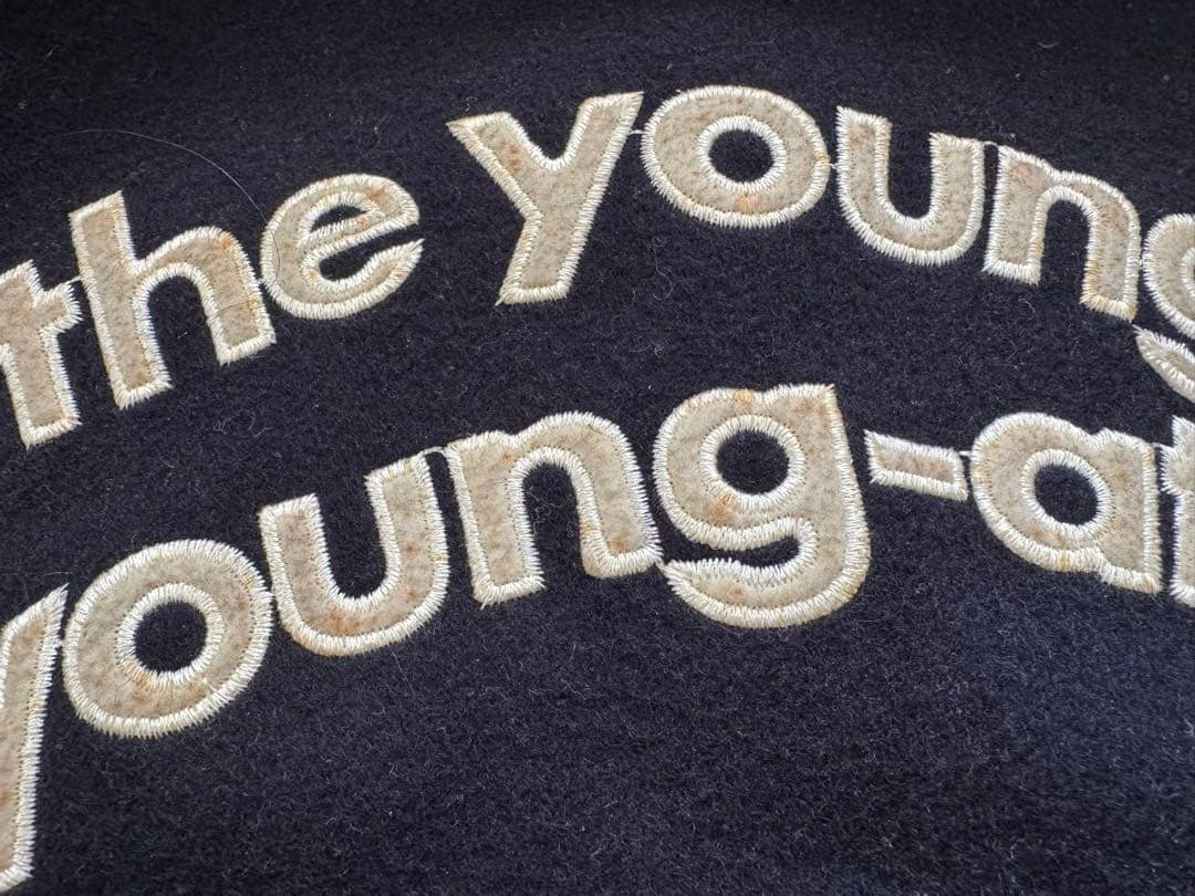 VAN JAC フード付き　スタジャン ネイビー ヴァンジャケット 古着 L