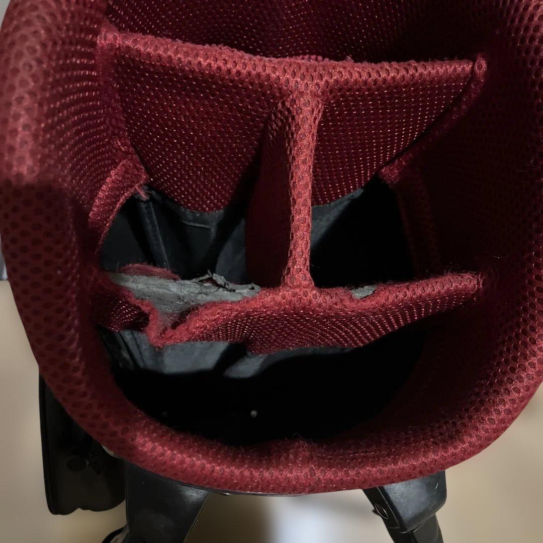 Admiral 赤色 キャディバッグ 小物ポーチ付き