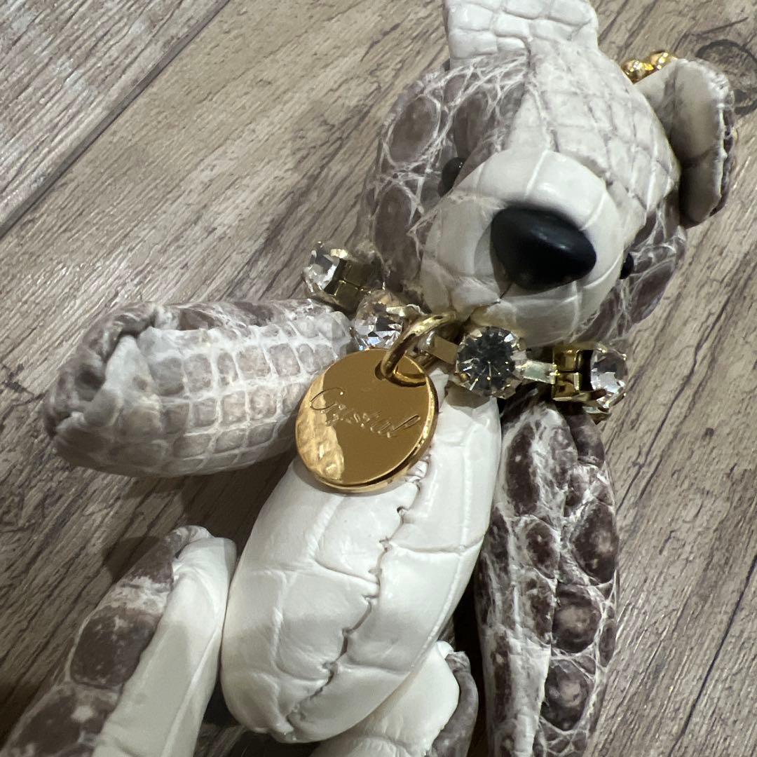 レザージュエルズ アリゲーター ベア チャームキーホルダー