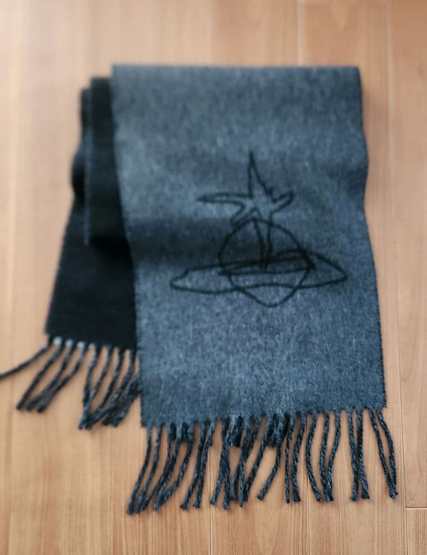 Vivienne Westwood マフラー　ブラック×グレー