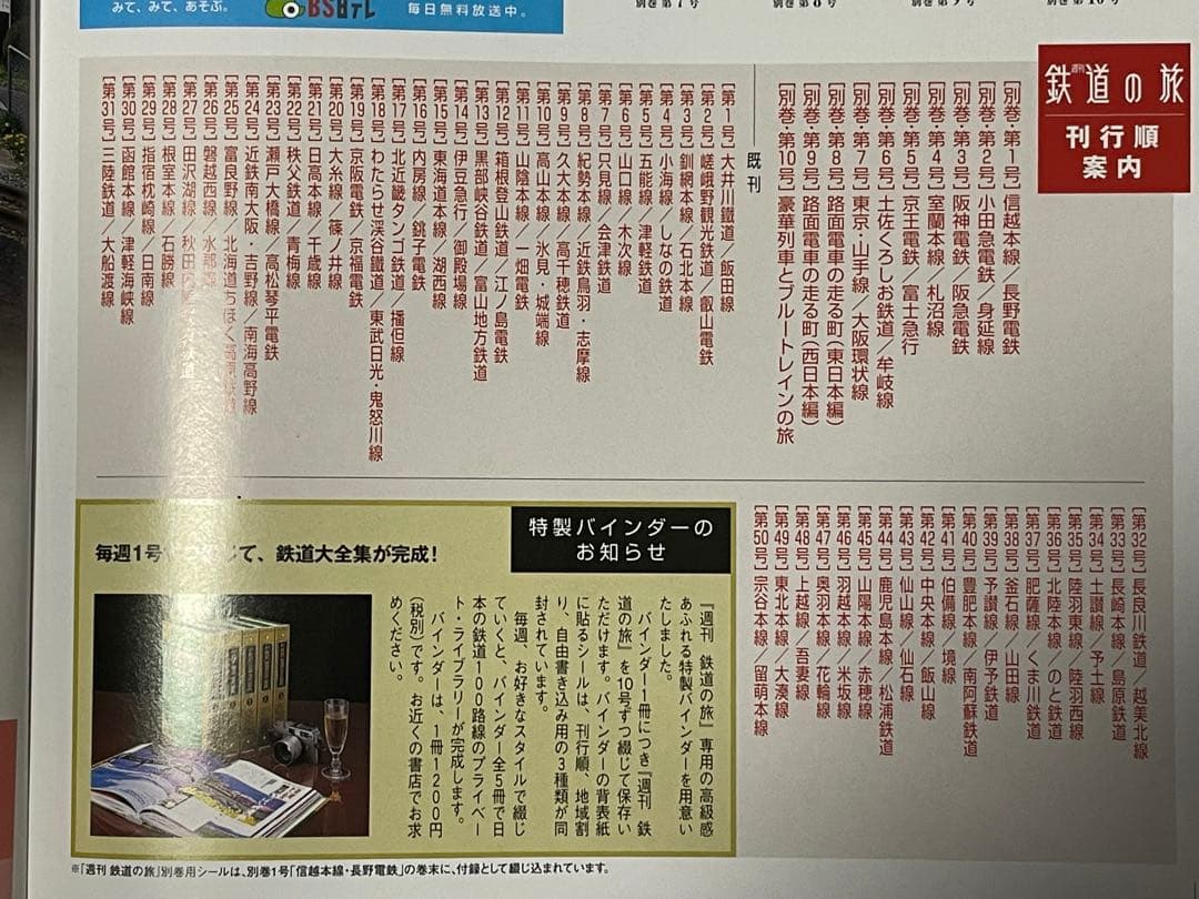 週刊鉄道の旅 全1〜50巻　別冊全10巻