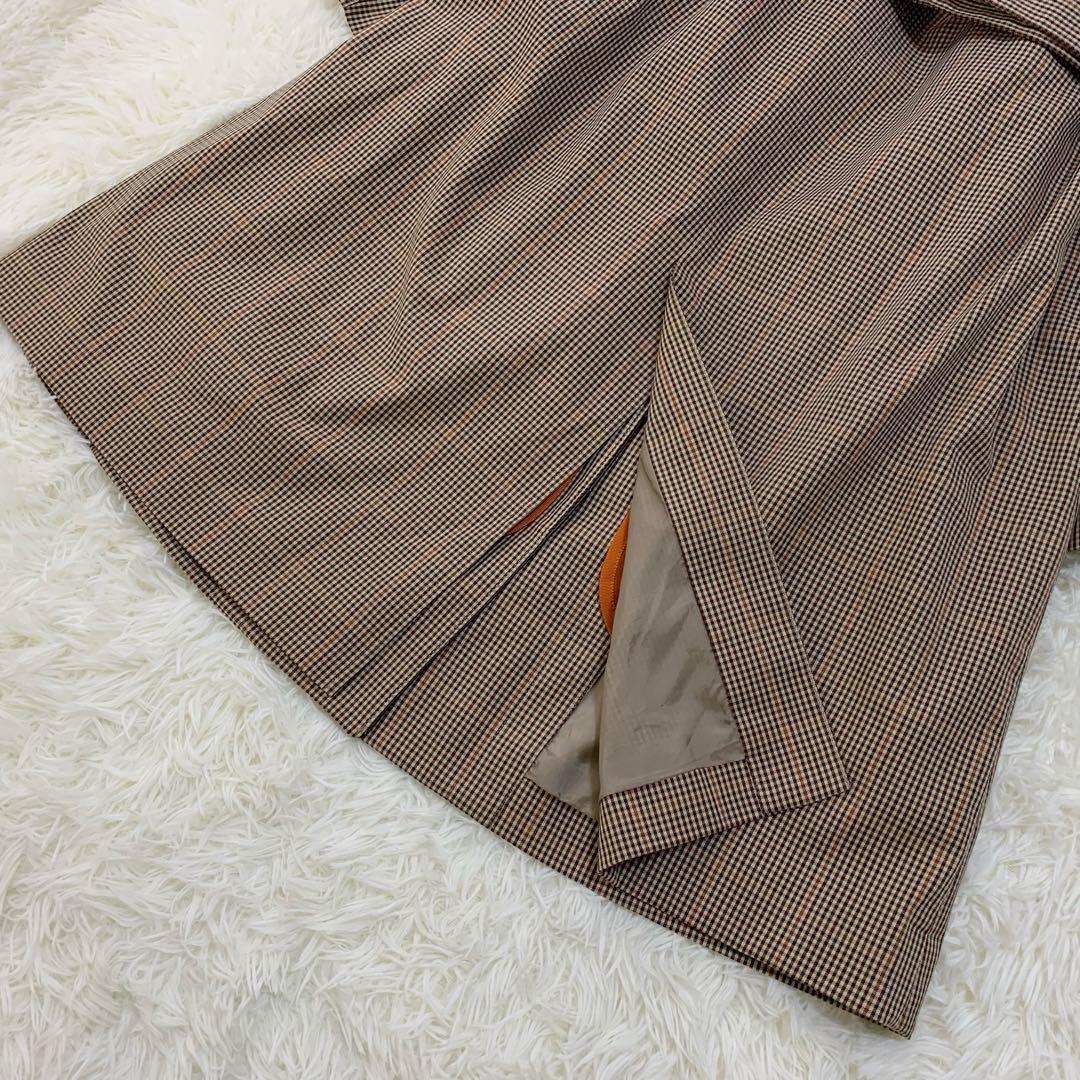 大きいサイズ 23区 ライナー付き ガンクラブ チェック トレンチコート ベルト