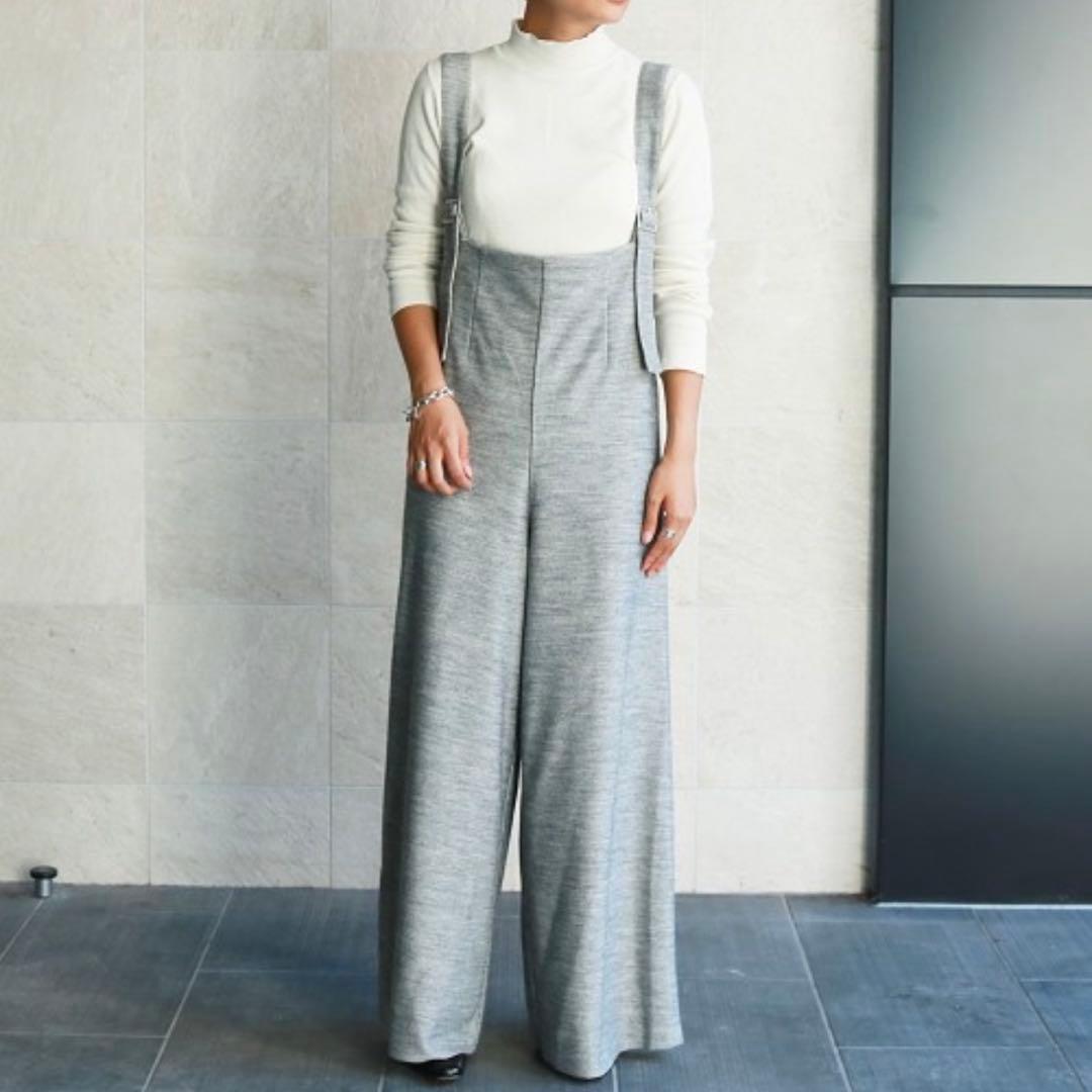 TODAYFUL トゥデイフル ハイウエストスウェットサロペット グレー 36