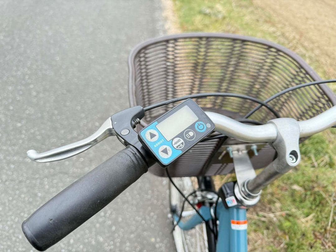 青色 シティタイプ 電動アシスト自転車