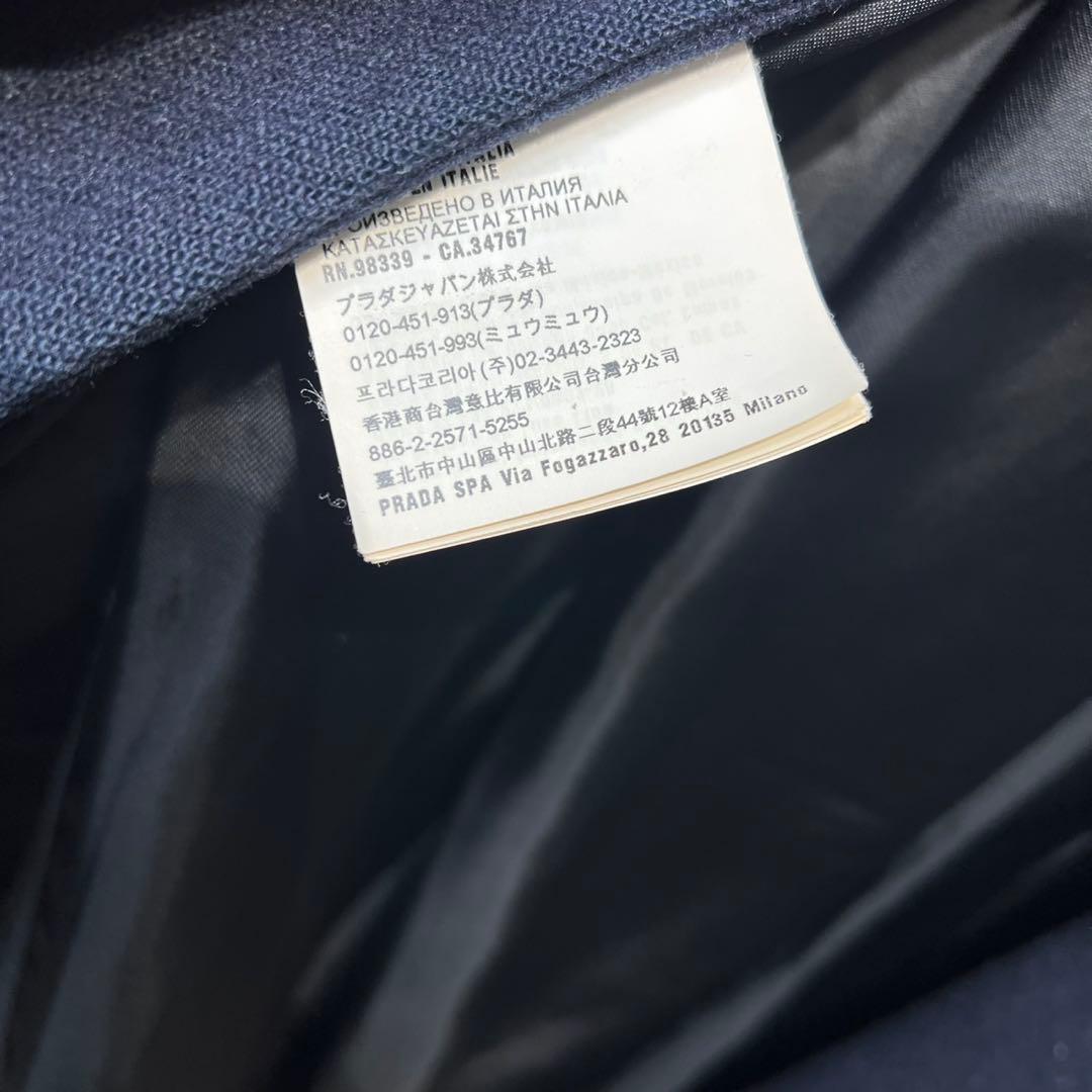 希少 MIU MIU 上質 ウール Aライン フーデッドステンカラーコート 40