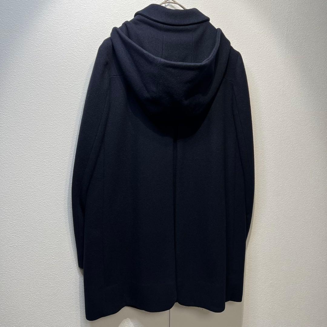 希少 MIU MIU 上質 ウール Aライン フーデッドステンカラーコート 40