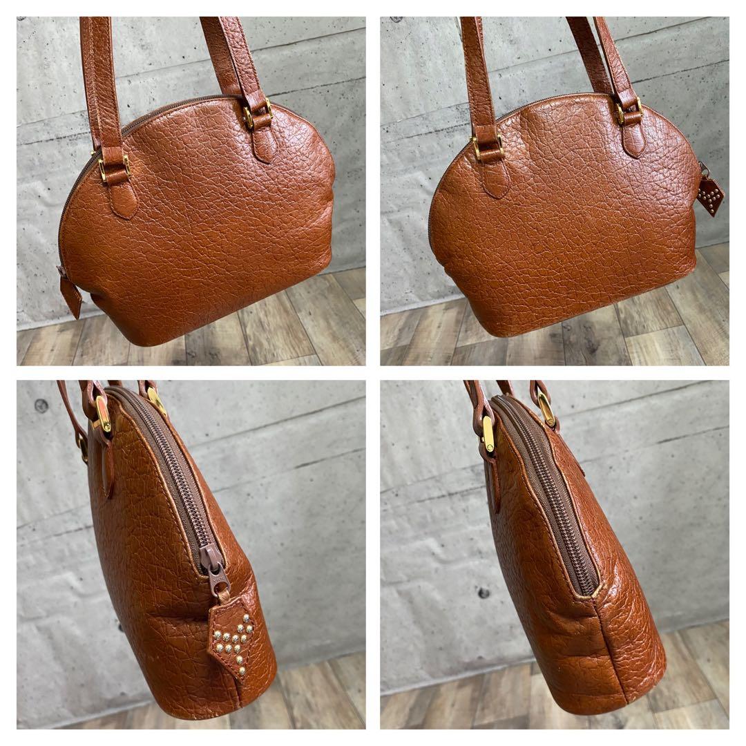 本物☆イヴサンローラン YSL レザー ミニトートバッグ ハンドバッグ スタッズ