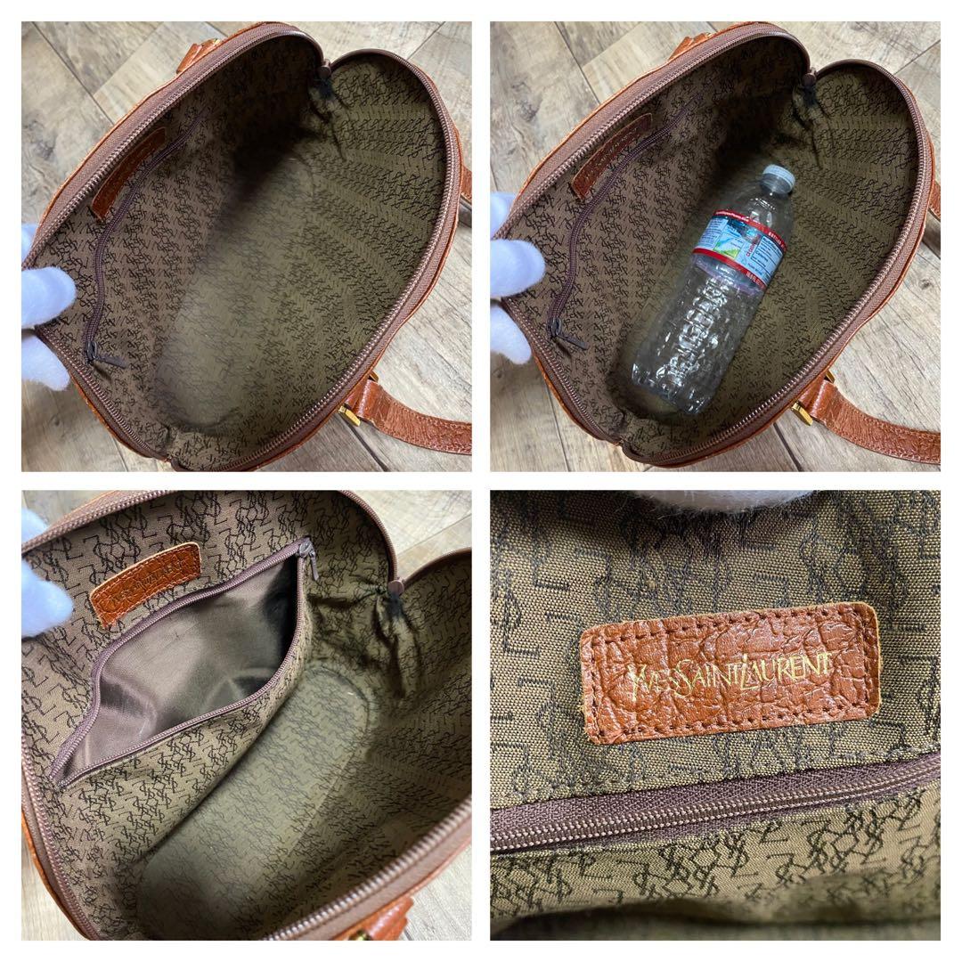 本物☆イヴサンローラン YSL レザー ミニトートバッグ ハンドバッグ スタッズ