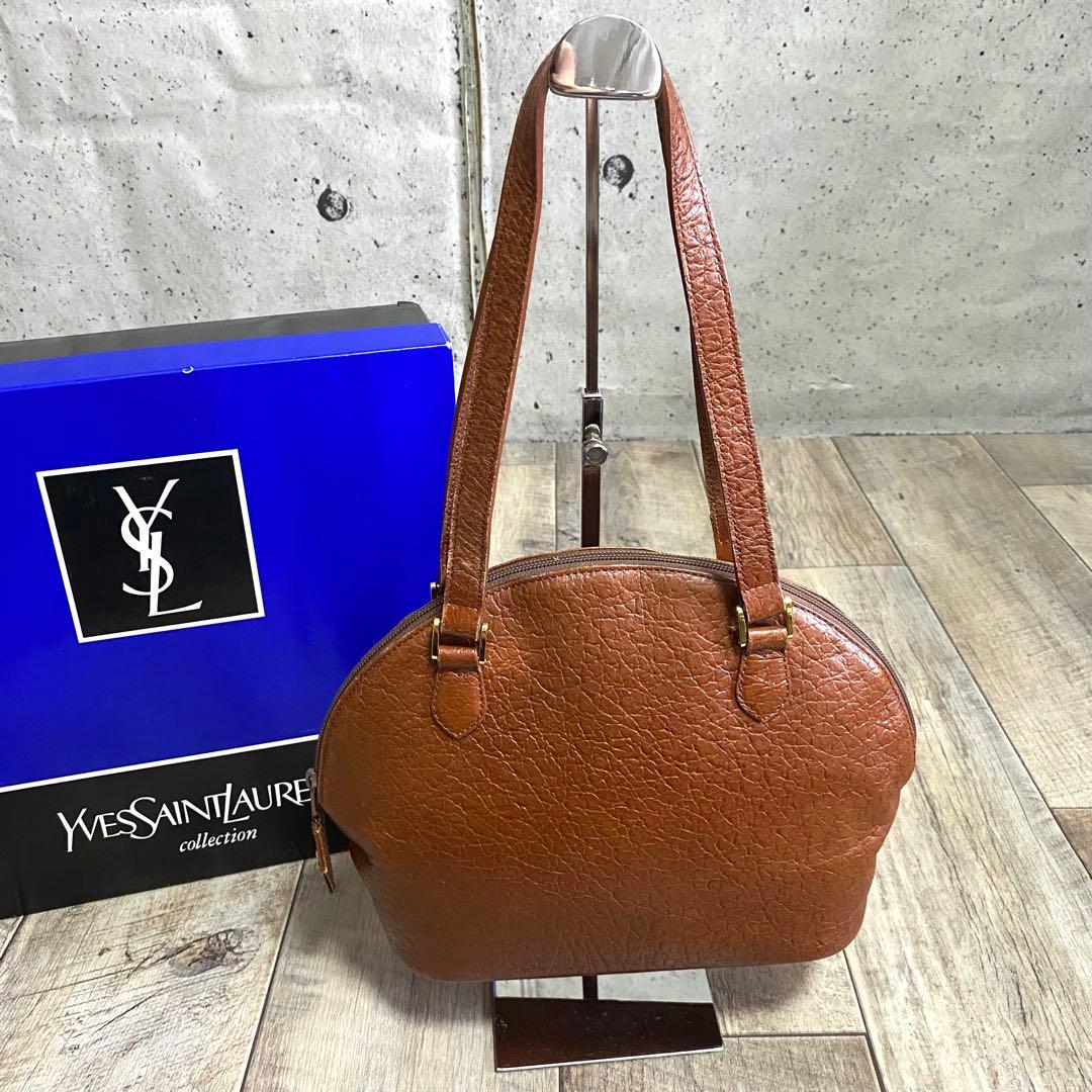 本物☆イヴサンローラン YSL レザー ミニトートバッグ ハンドバッグ スタッズ