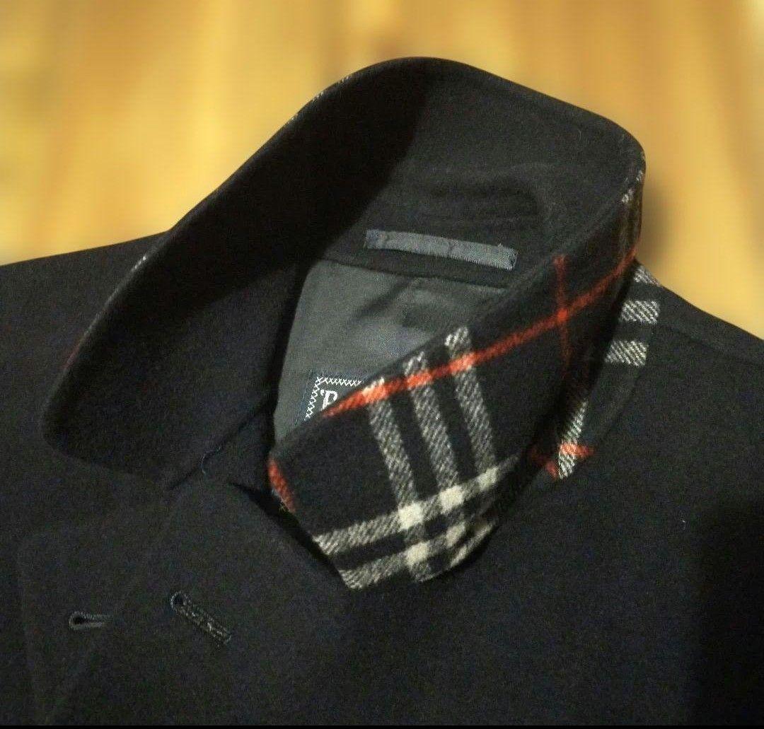 美品90年代　Burberrys’ネイビーウールコートカシミヤ入り　M大きめ