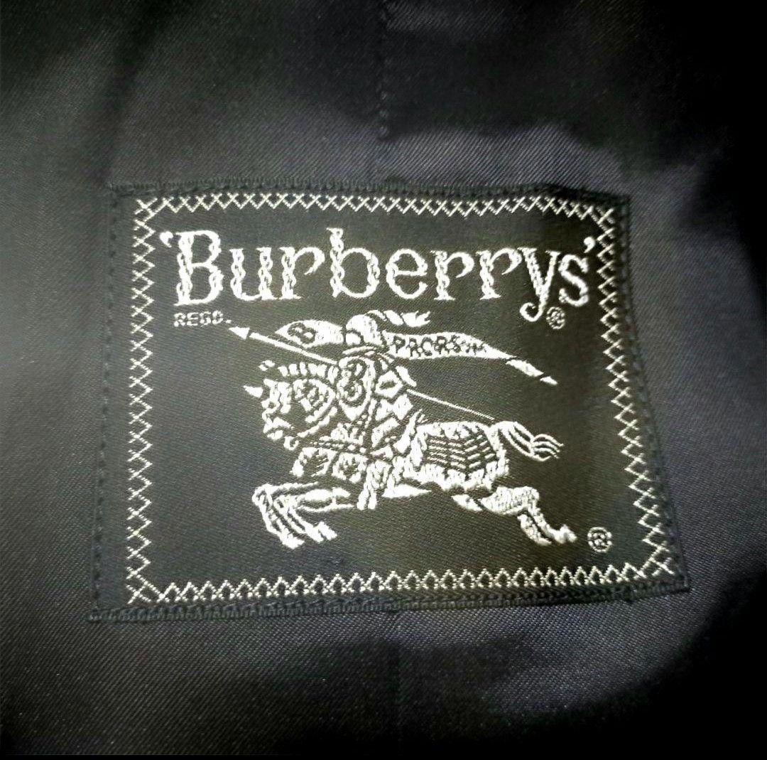美品90年代　Burberrys’ネイビーウールコートカシミヤ入り　M大きめ