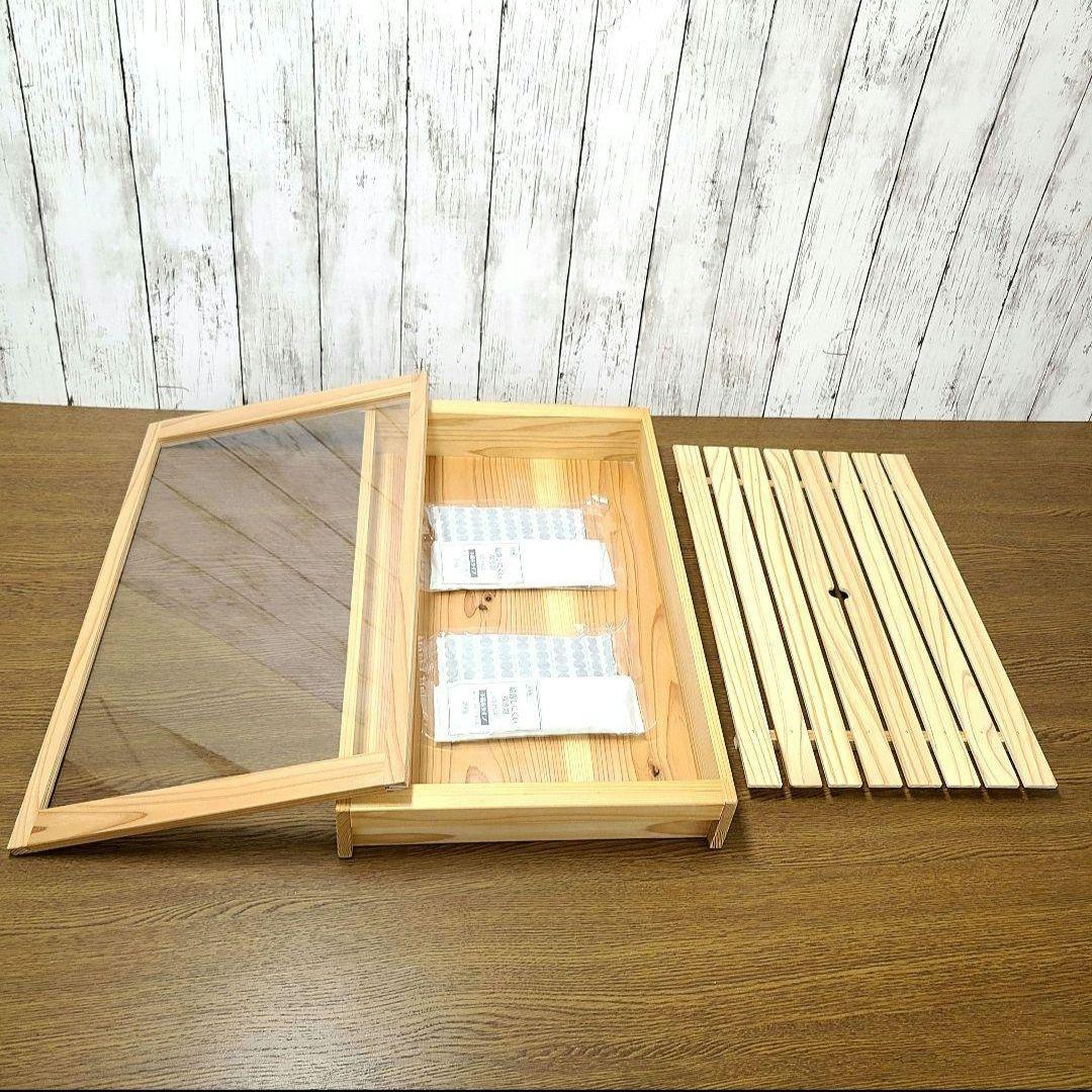 No1435【保冷剤付き】 寿司ネタケース ネタ箱　目皿・アクリル蓋付【手作り】