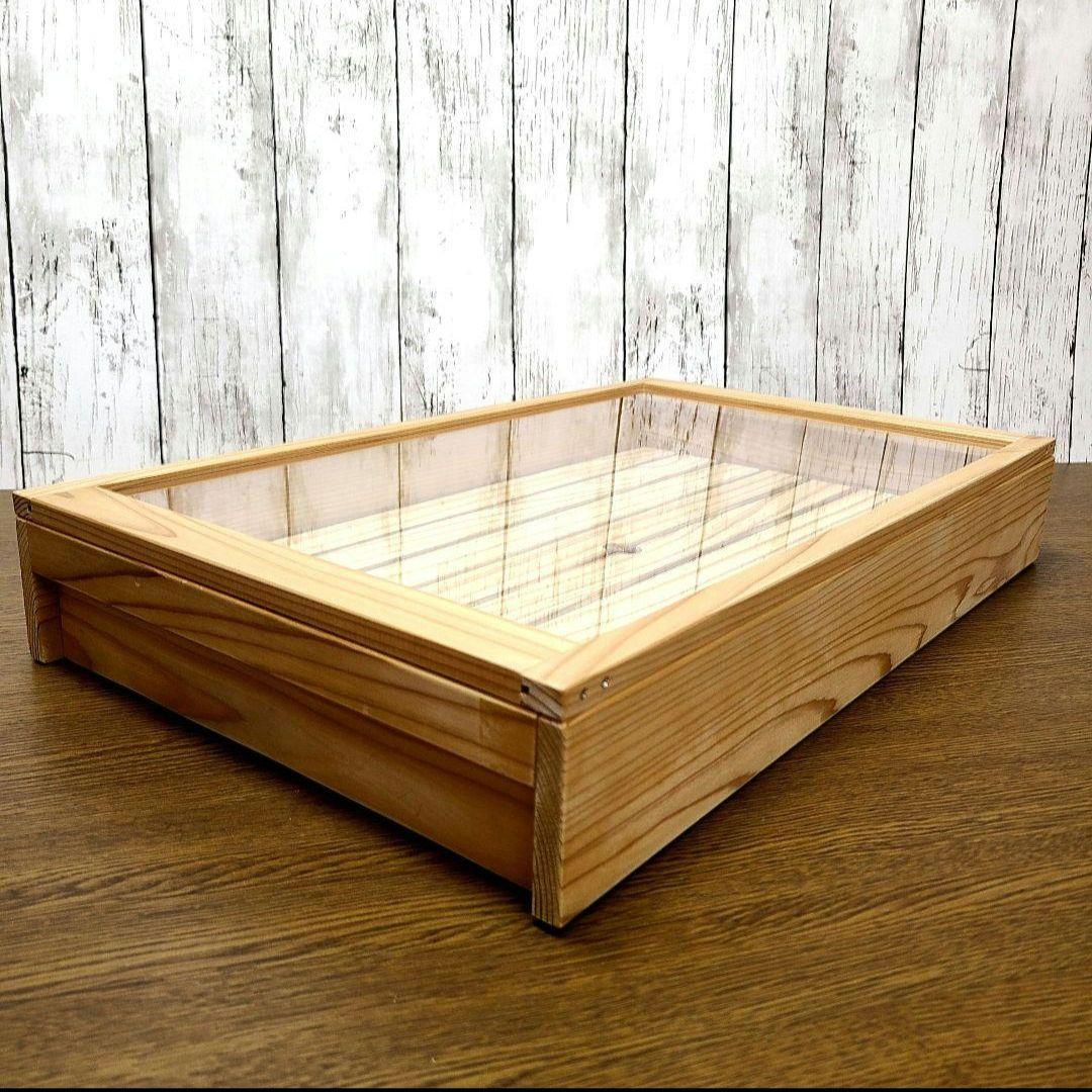 No1435【保冷剤付き】 寿司ネタケース ネタ箱　目皿・アクリル蓋付【手作り】