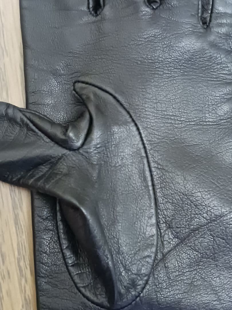 PORTOLANO ブラック レザーロンググローブ