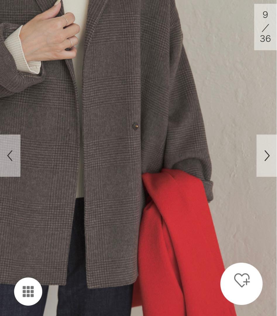 新品タグ付◆ BROWNCHECK DOORS ウールリバーミドルガウンコート