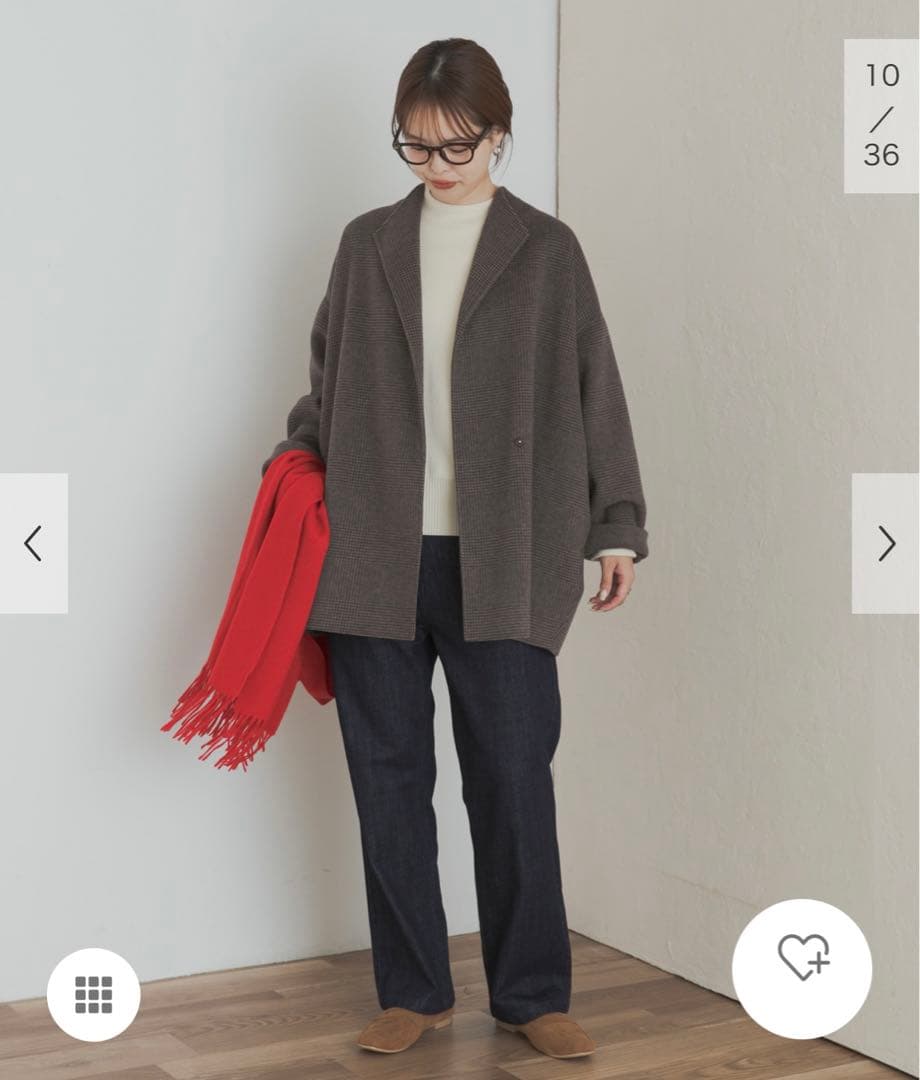 新品タグ付◆ BROWNCHECK DOORS ウールリバーミドルガウンコート