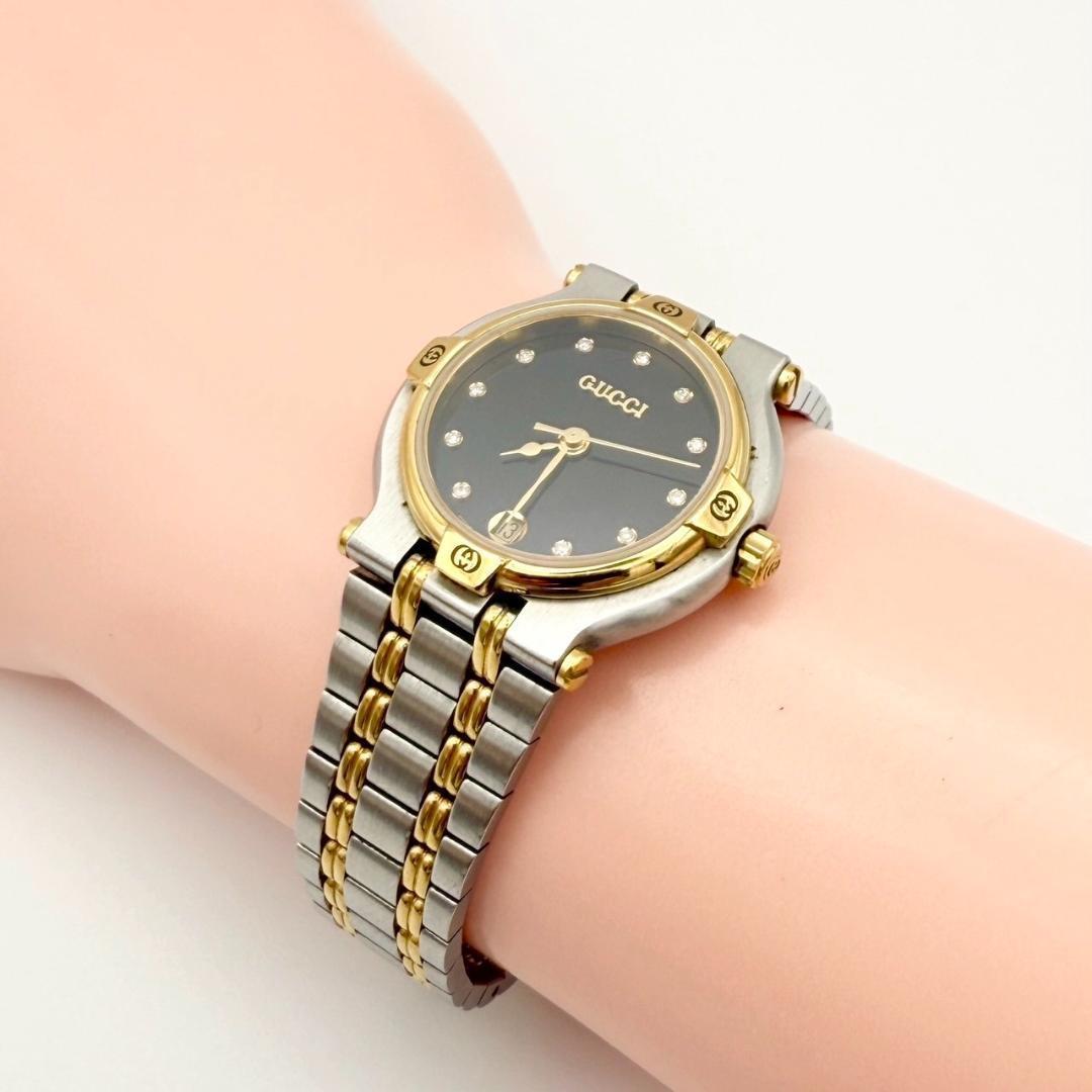 762☆超美品☆ GUCCI 9000L レディース 腕時計 ダイヤ 希少
