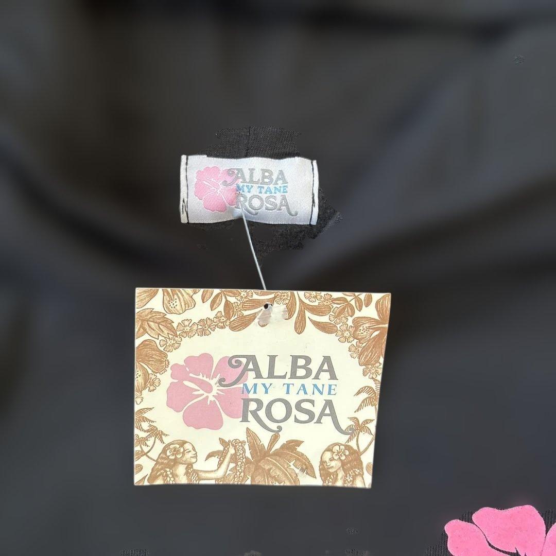 新品タグ付き　ALBAROSA ブラックパーカー　ピンクラメロゴ　90s