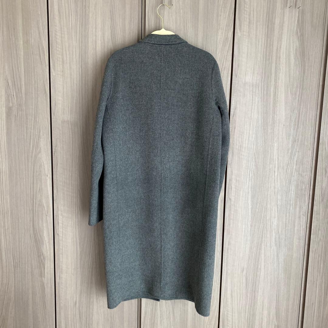 【美品】Theory カシミヤ混　グレー チェスターコート