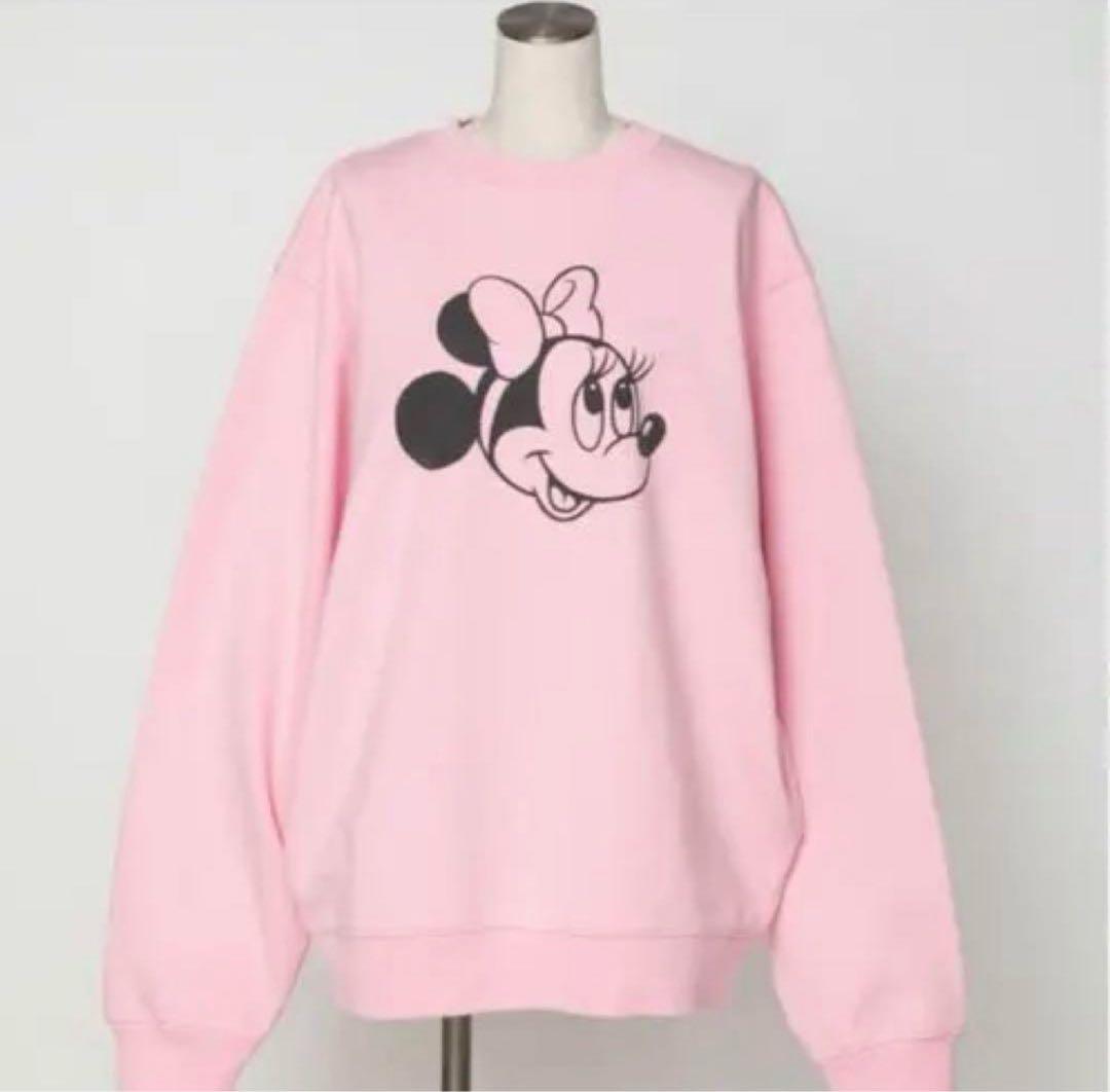 WCJ disney ミニーマウス プリント ピンク スウェット　若槻千夏