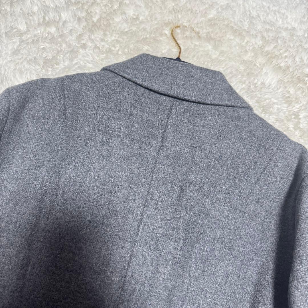 希少 大きめサイズ 23区 チェスターコート グレー ウール bellandi