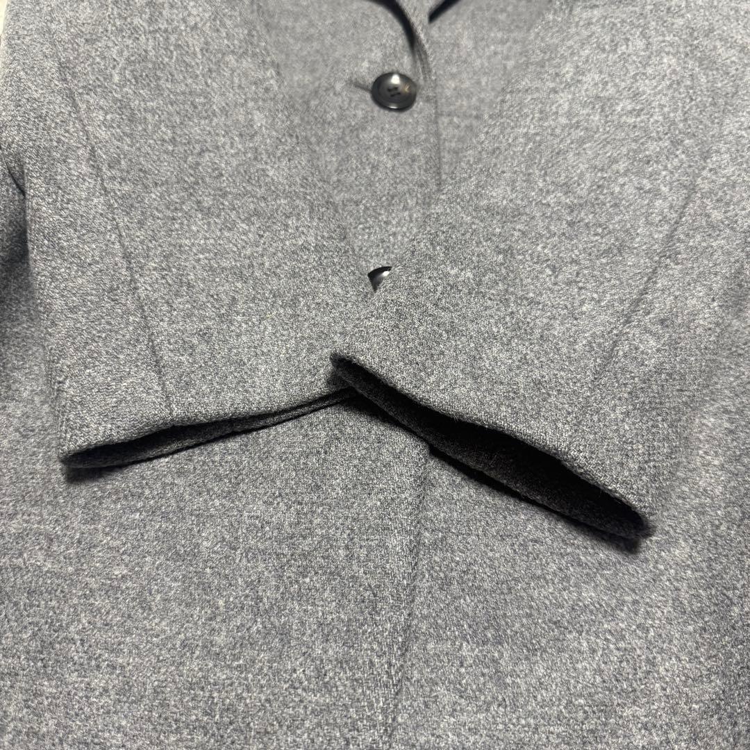 希少 大きめサイズ 23区 チェスターコート グレー ウール bellandi