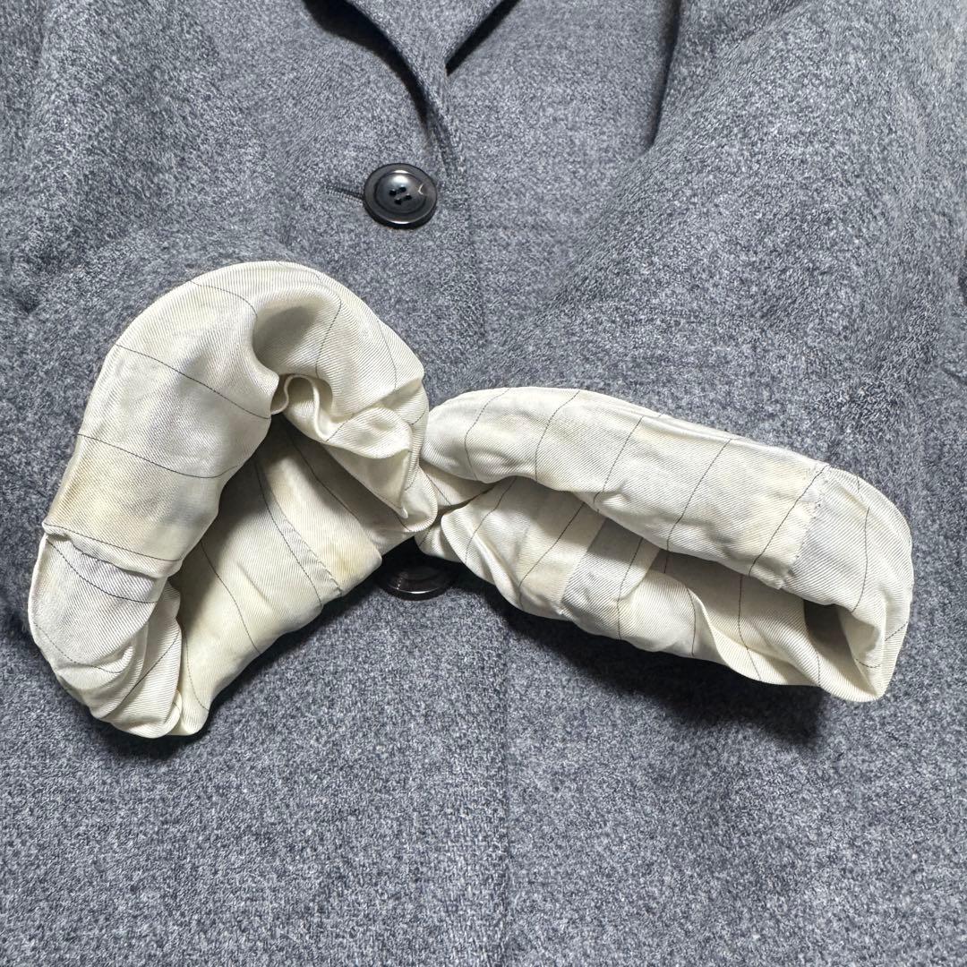 希少 大きめサイズ 23区 チェスターコート グレー ウール bellandi