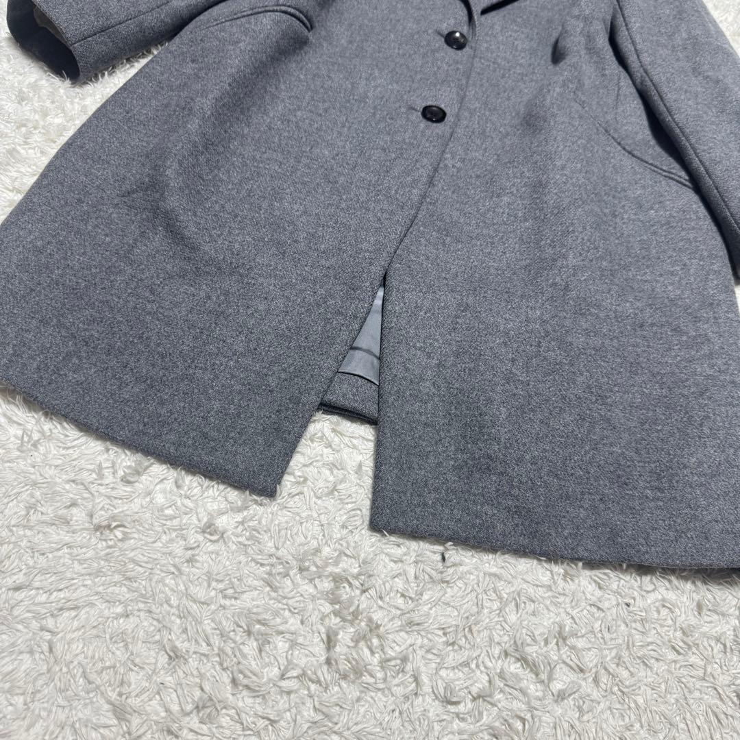 希少 大きめサイズ 23区 チェスターコート グレー ウール bellandi